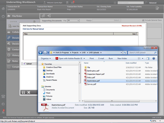 Screen image of this step
