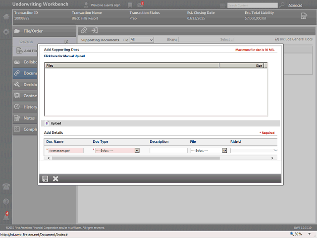 Screen image of this step