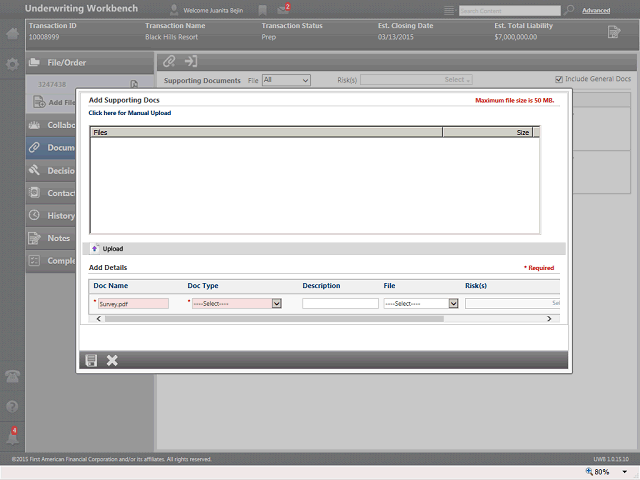 Screen image of this step