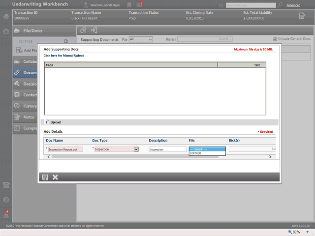 Screen image of this step