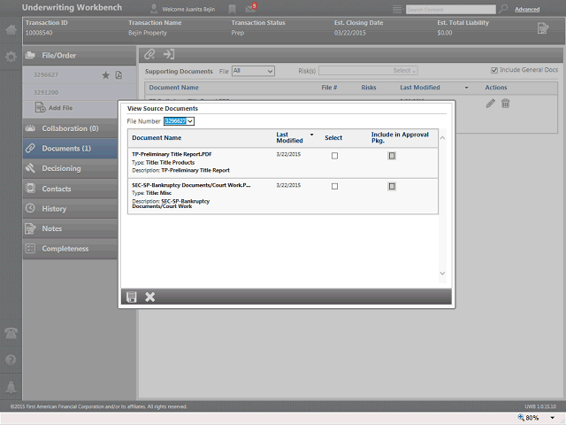 Screen image of this step