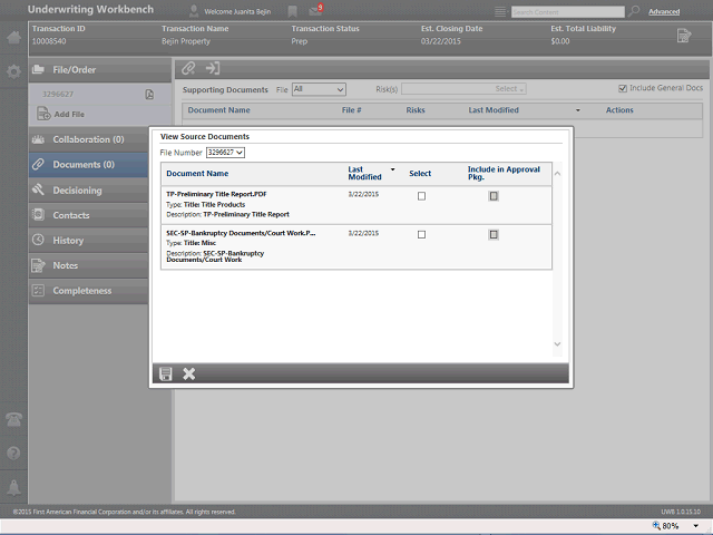 Screen image of this step